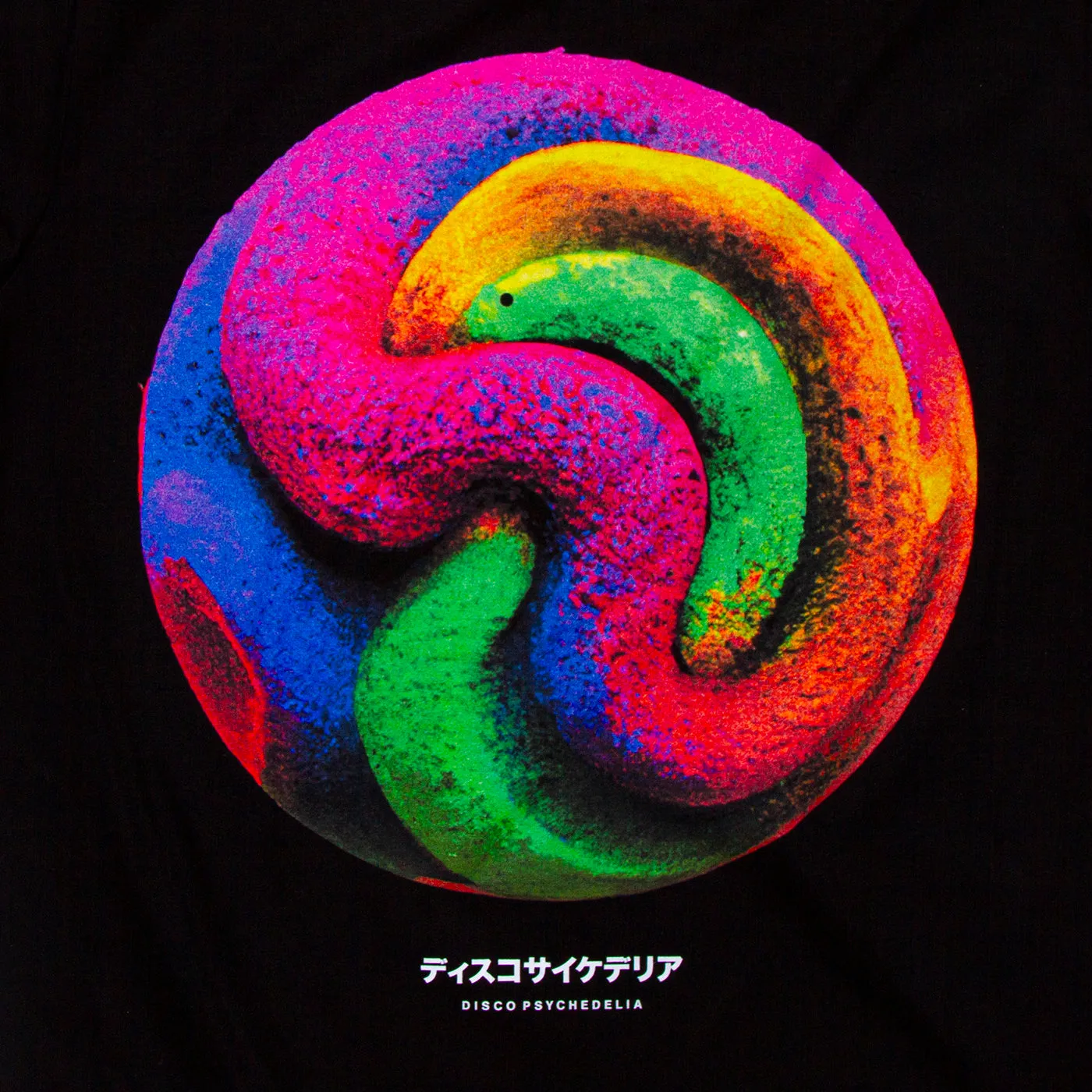 011 Disco Psychedelia Back Print - Tshirt - Black