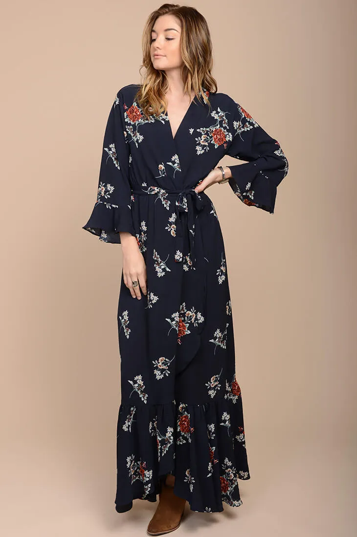 Alice Floral Maxi Dress Navy