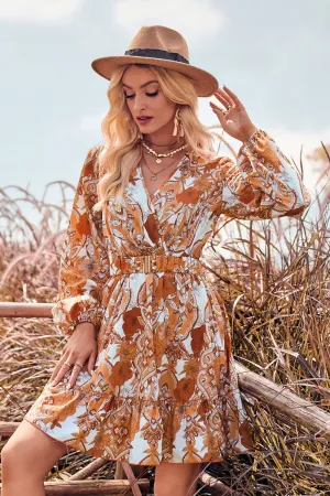 *APP EXCLUSIVE* Fall FLoral Wrap Dress