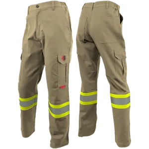 Atlas AR/FR Khaki Cargo Pants W/ 4" Striping 4054KK