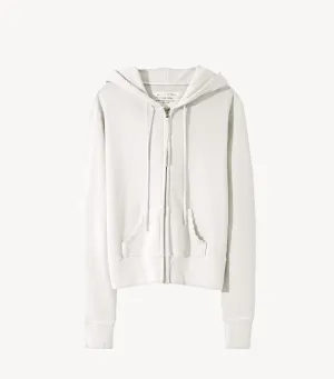 CALLIE ZIP UP HOODIE - CHALK