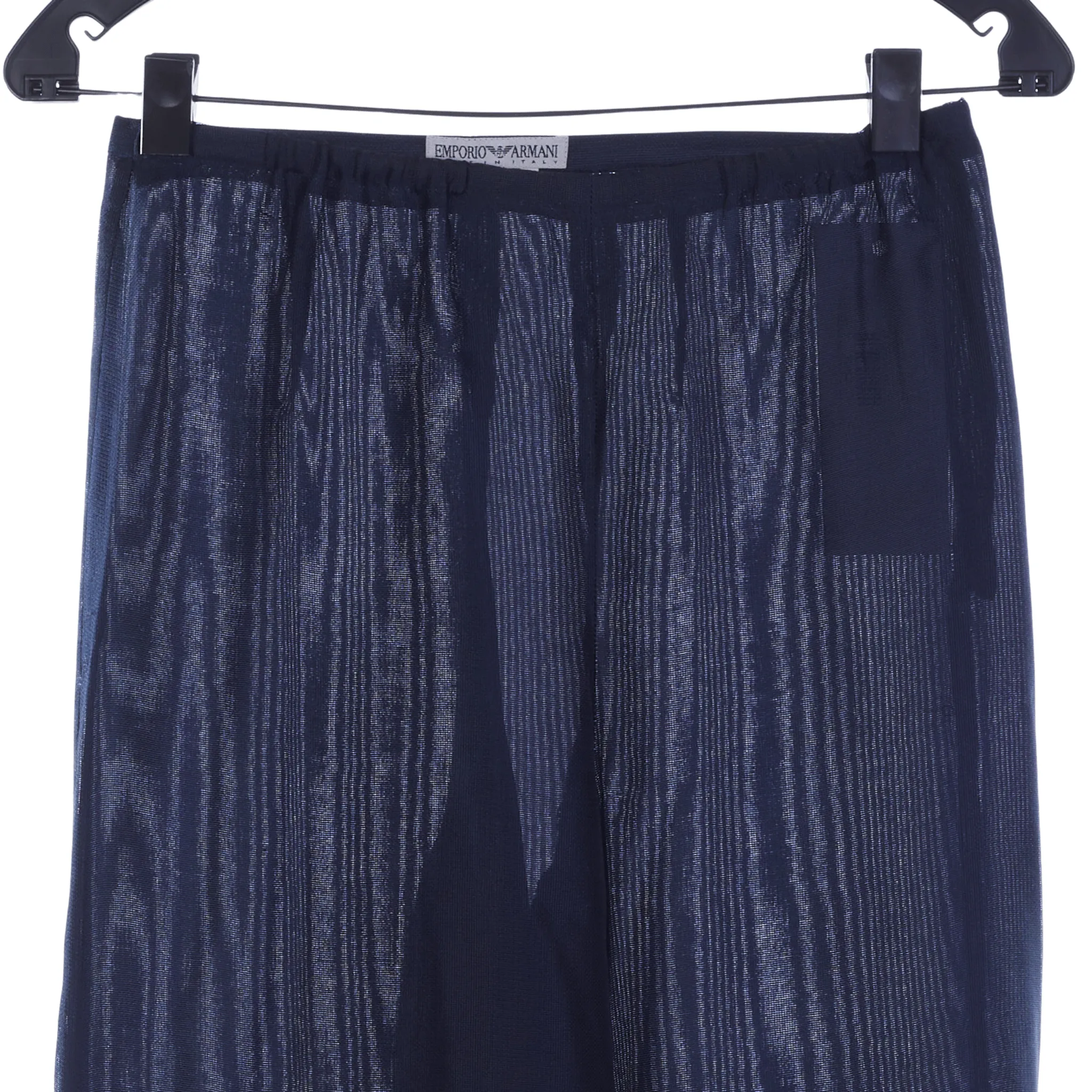 Emporio Armani Navy Sheer Wide Legged Trouser UK Size 8