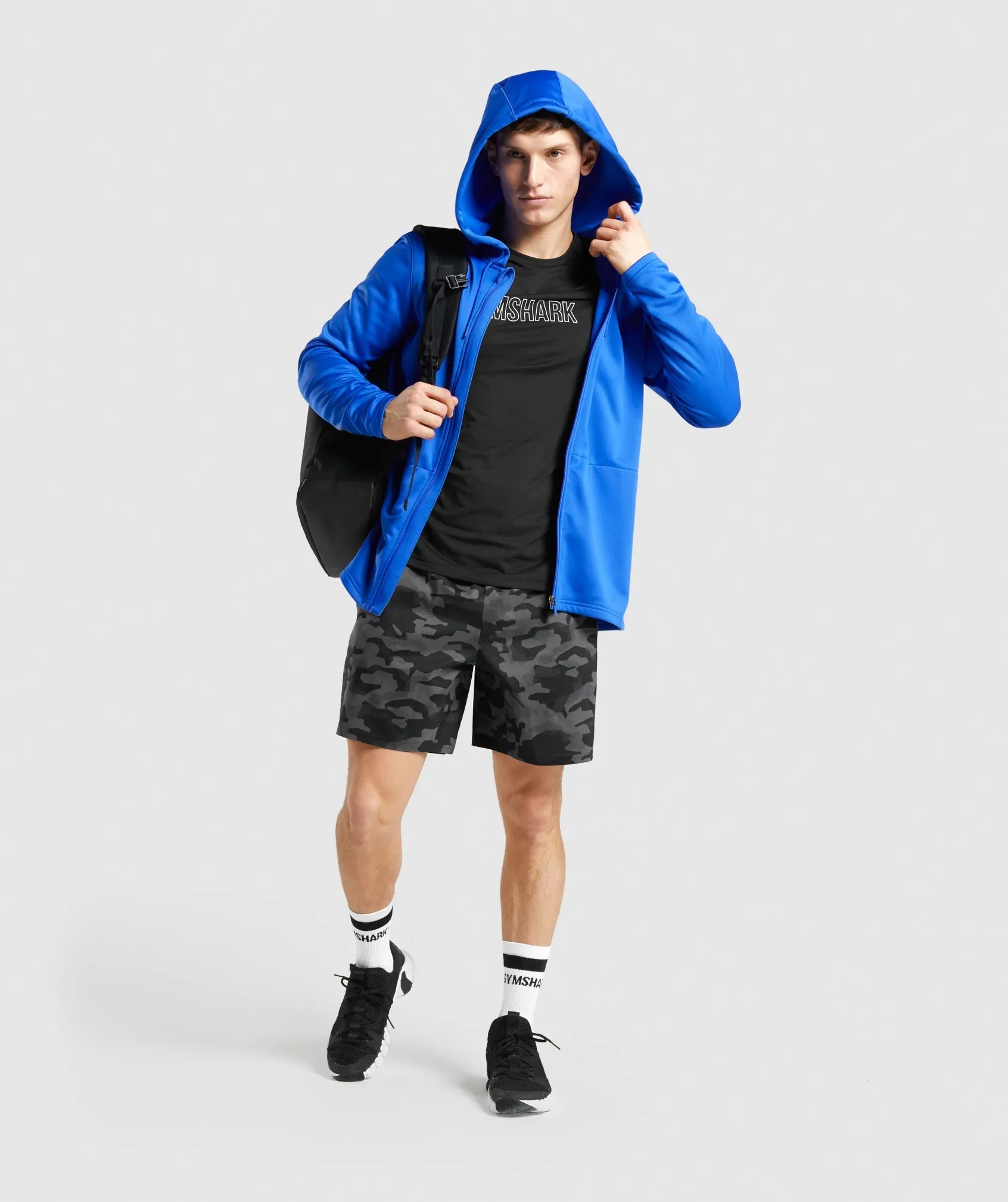 Gymshark Arrival Zip Up Hoodie - Blue