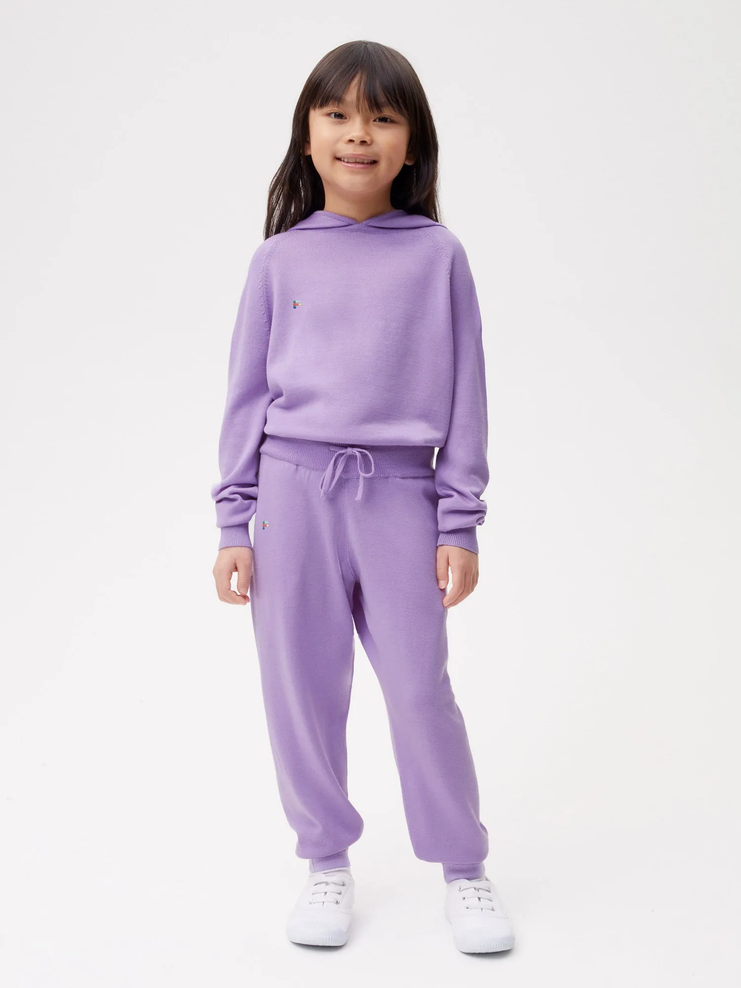 Kids Merino Wool Track Pants—orchid purple