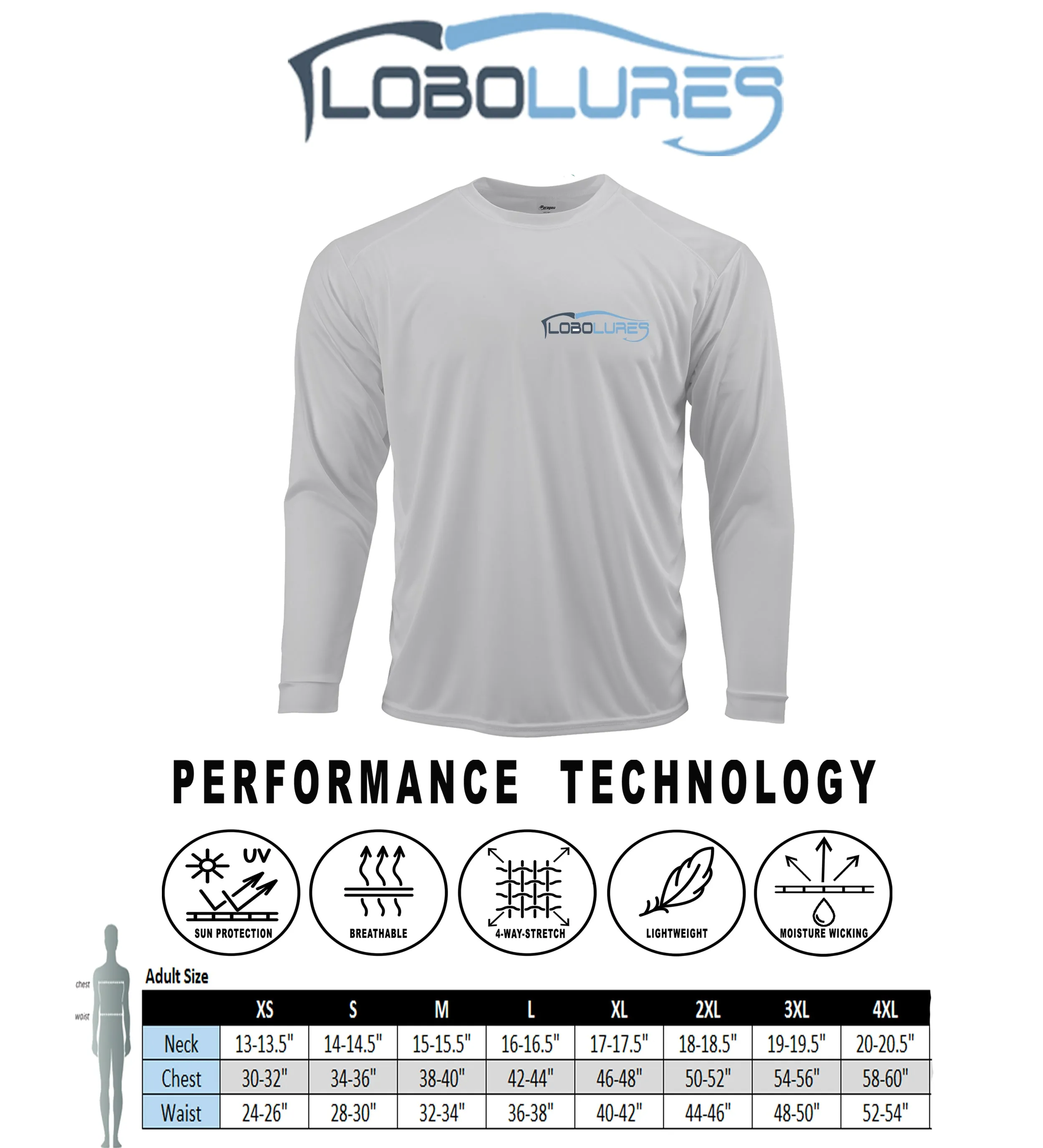 Lobo Lures Tag & Release Flag Edition Long Sleeve Performance UPF 50  T-Shirt