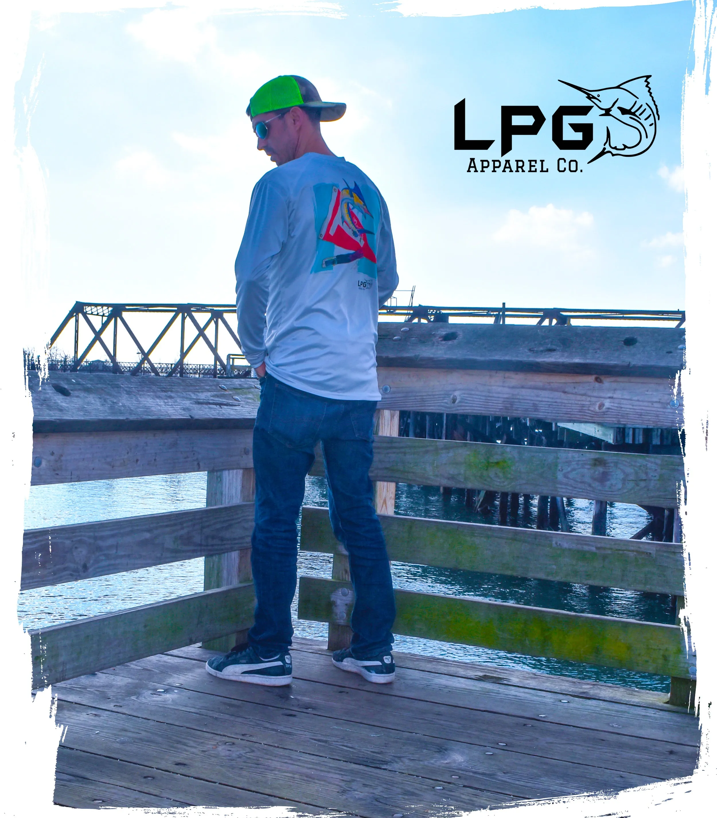 Lobo Lures Tag & Release Flag Edition Long Sleeve Performance UPF 50  T-Shirt