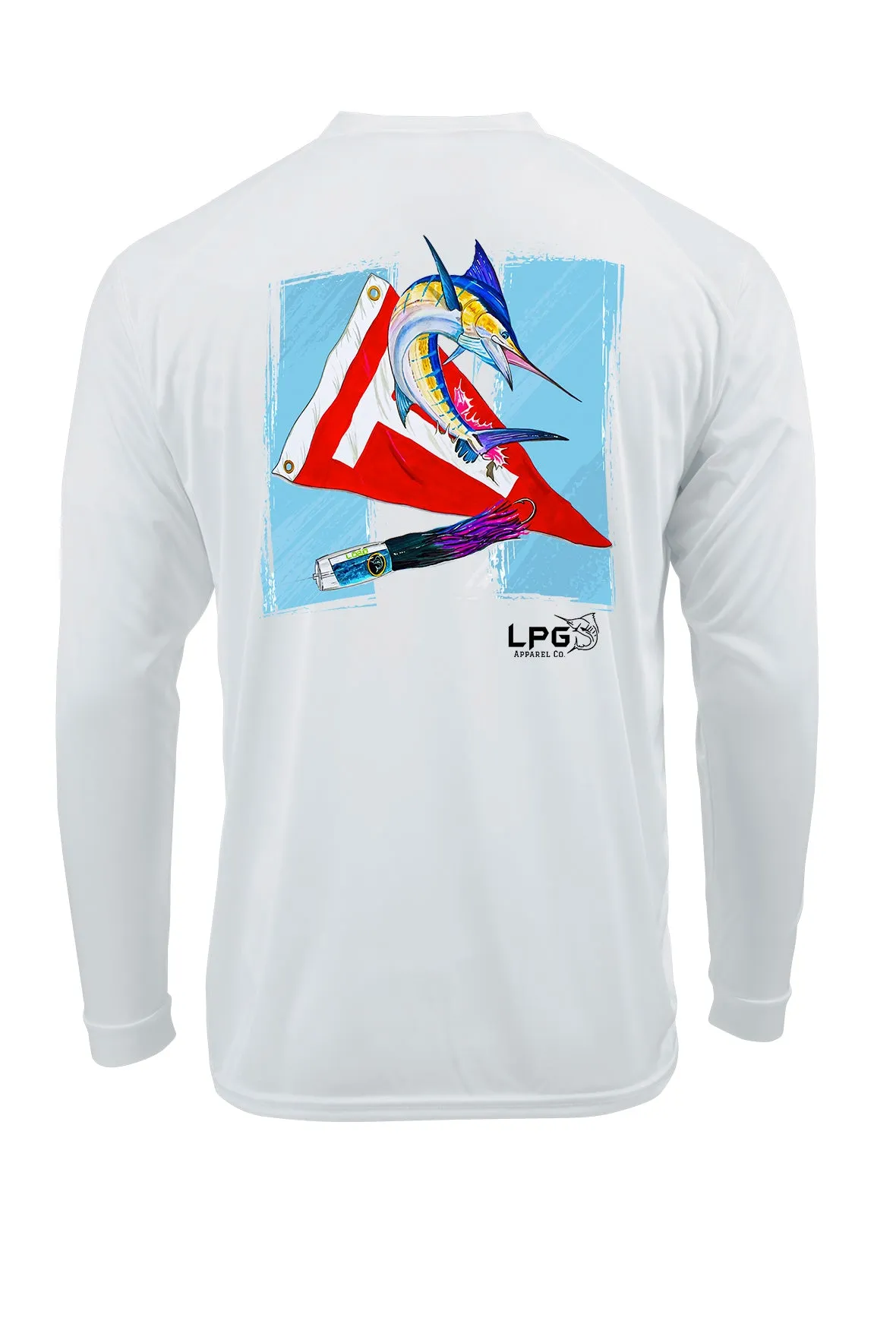 Lobo Lures Tag & Release Flag Edition Long Sleeve Performance UPF 50  T-Shirt