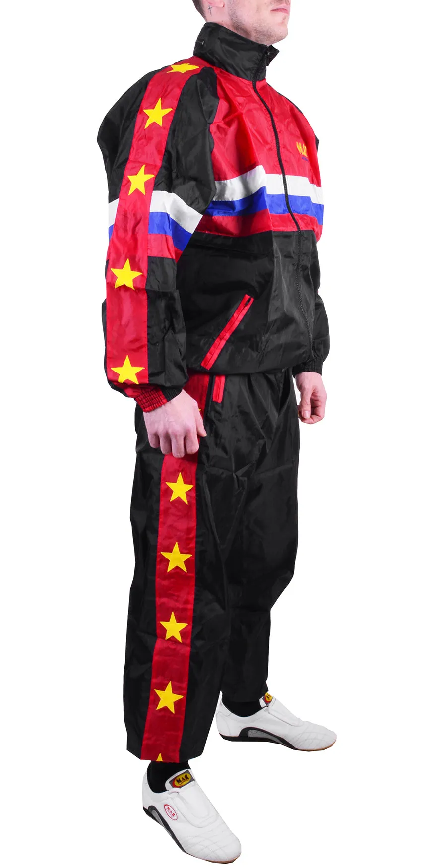 MAR-441 | Black & Red Muay Thai/Thai Boxing Tracksuit