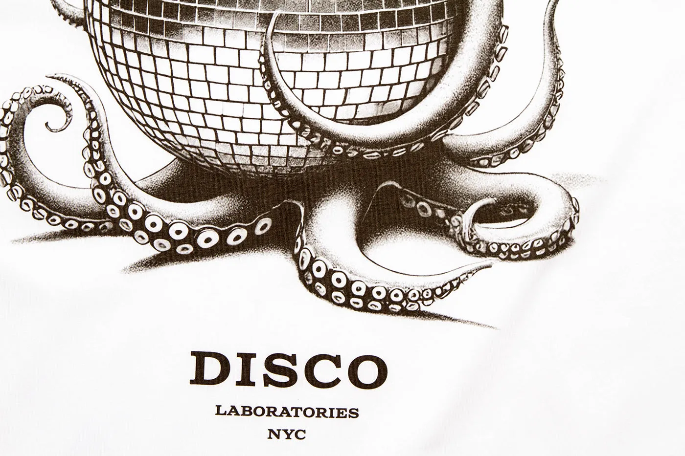 Octo Disco Labs NYC Front Print - Tshirt - White