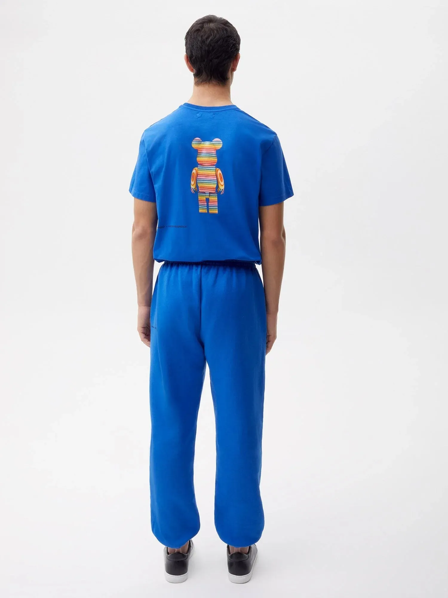 Pangaia x Haroshi BE@RBRICK™ Recycled Cotton Track Pants—cobalt blue