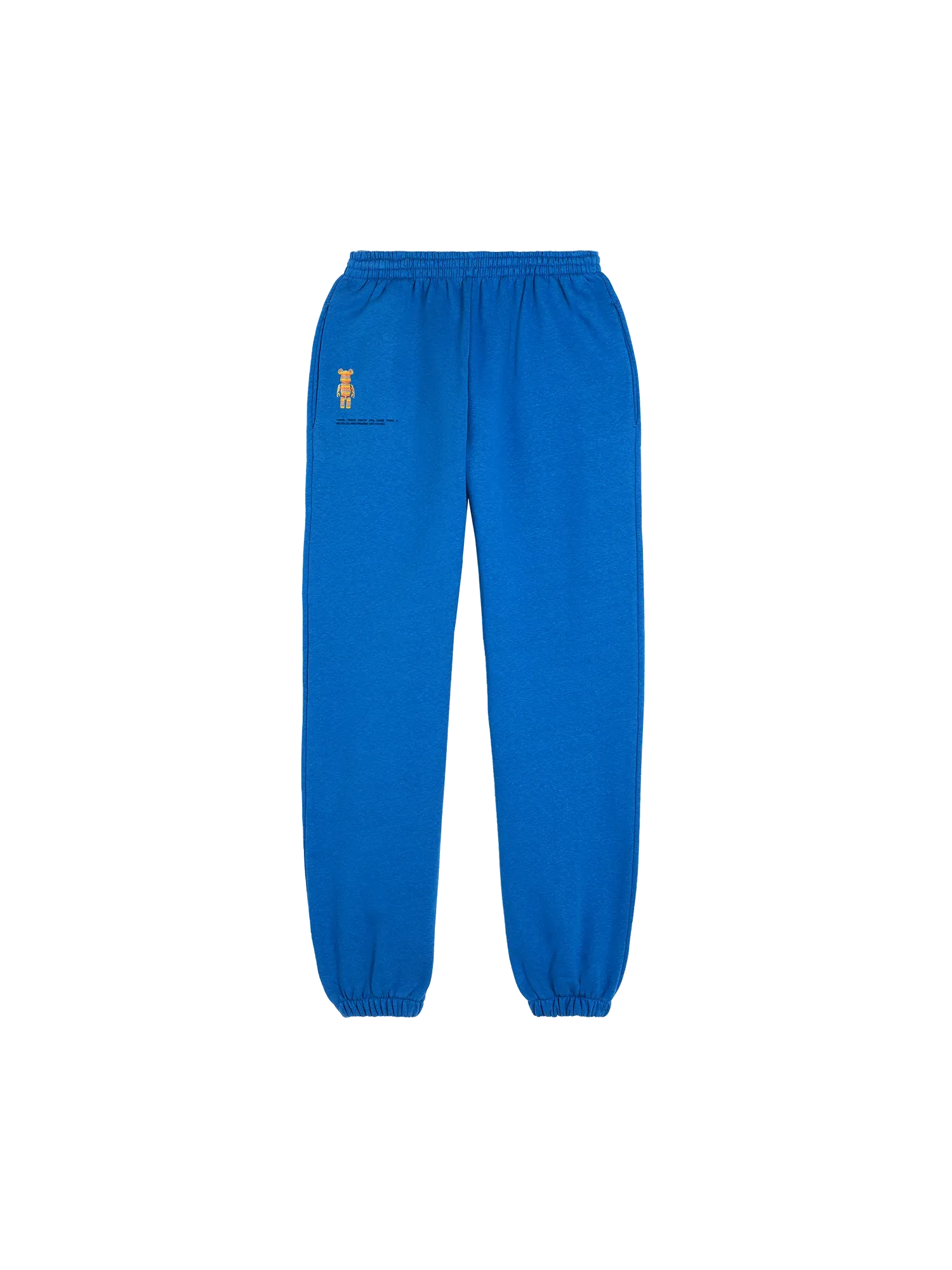 Pangaia x Haroshi BE@RBRICK™ Recycled Cotton Track Pants—cobalt blue