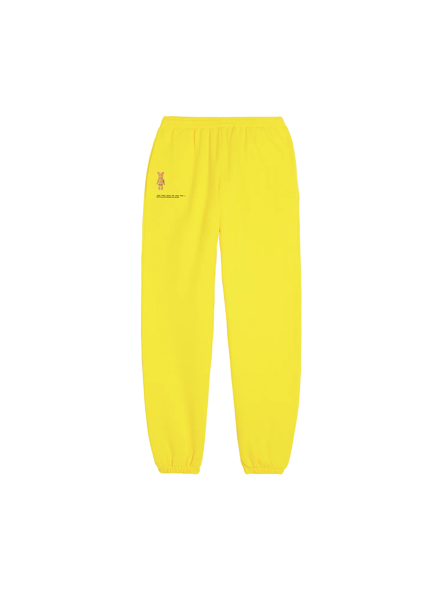 Pangaia x Haroshi BE@RBRICK™ Recycled Cotton Track Pants—saffron yellow