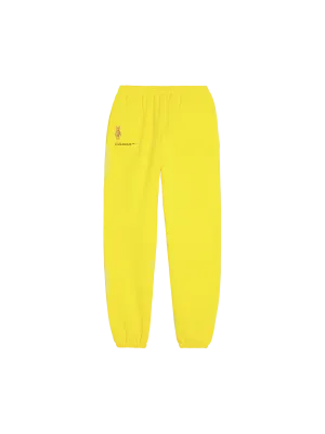 Pangaia x Haroshi BE@RBRICK™ Recycled Cotton Track Pants—saffron yellow