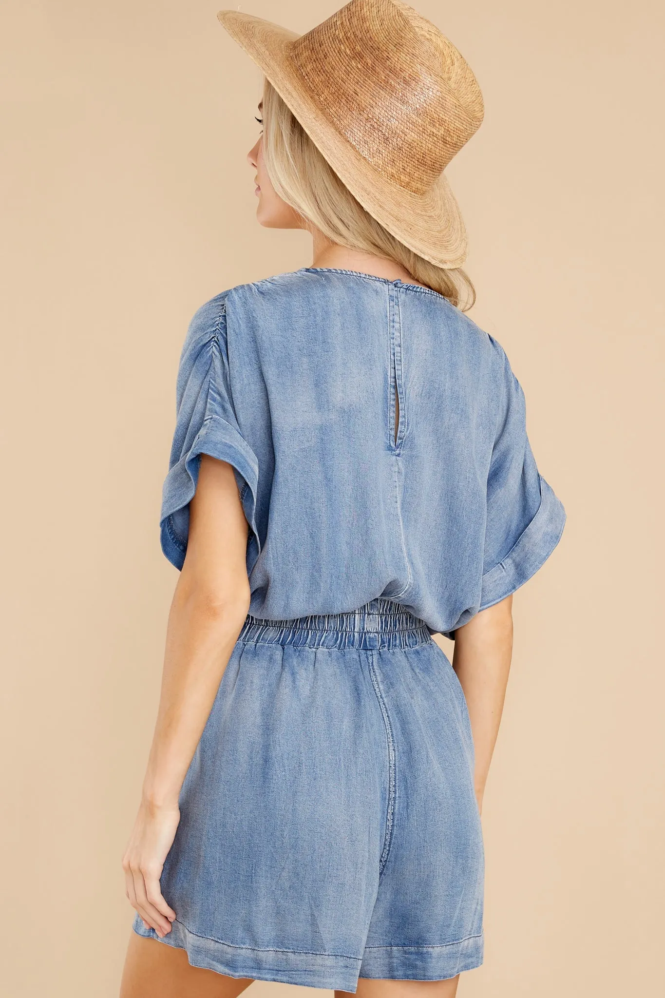 Play It Up Chambray Romper