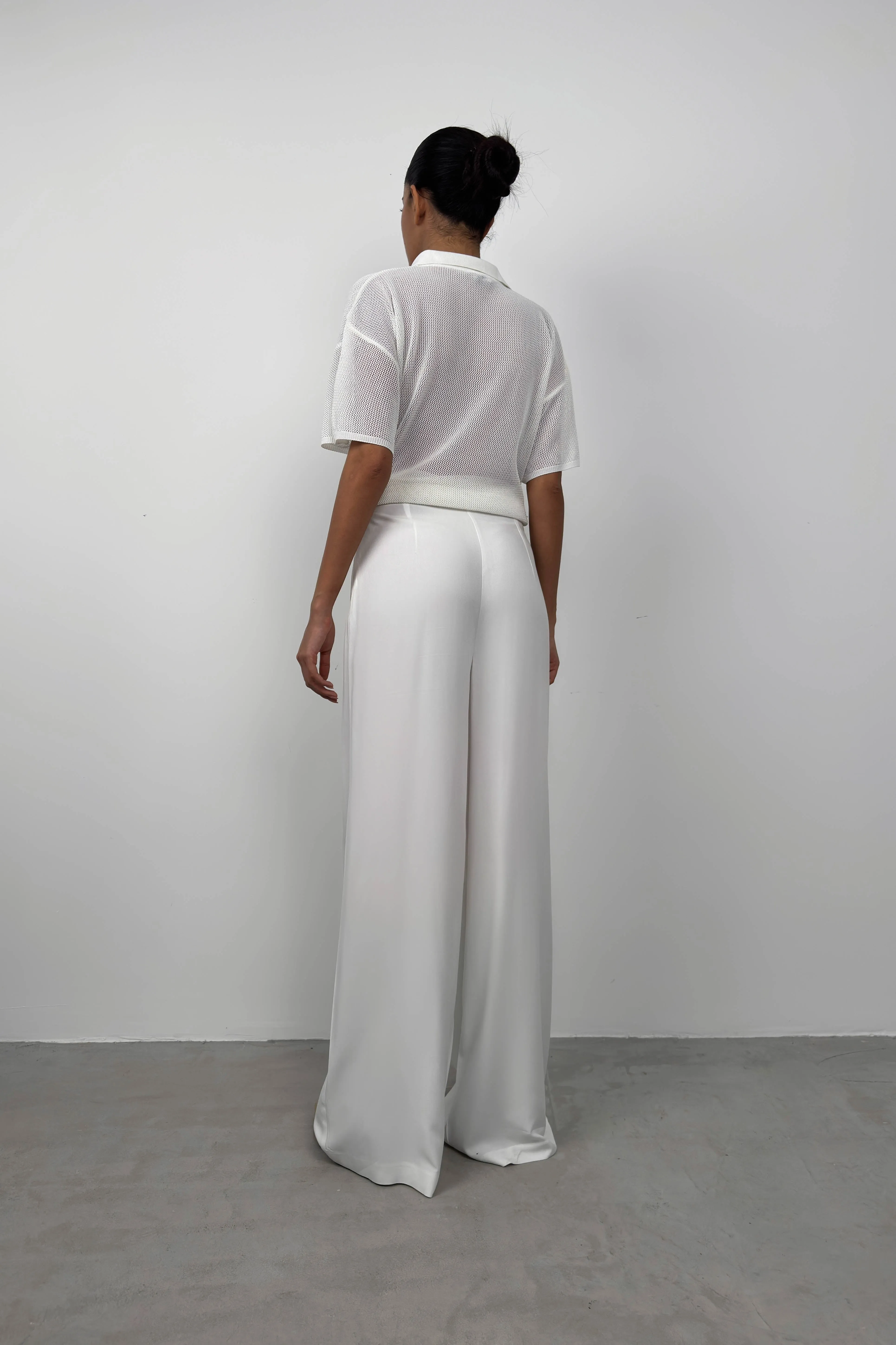 Pleated Wide Leg Trousers