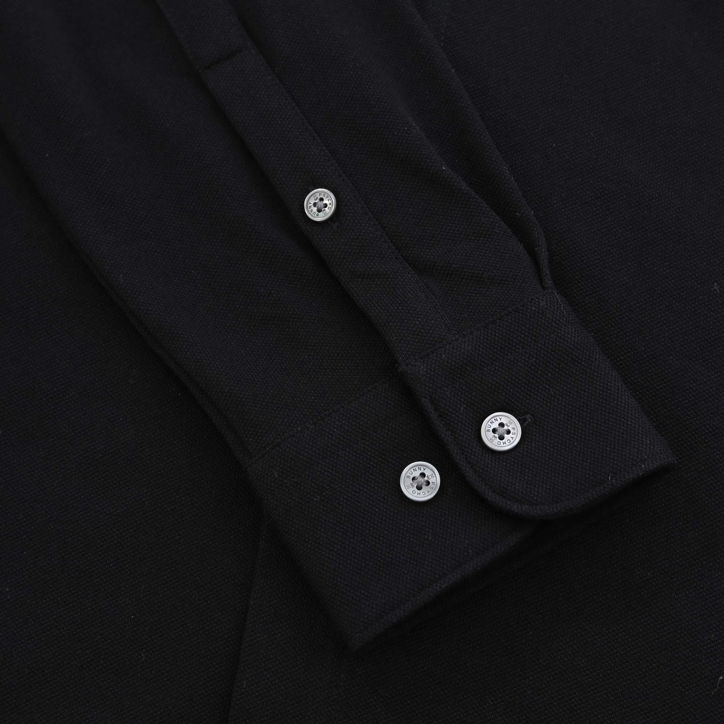 Psycho Bunny Austin Pique Oxford Shirt in Black