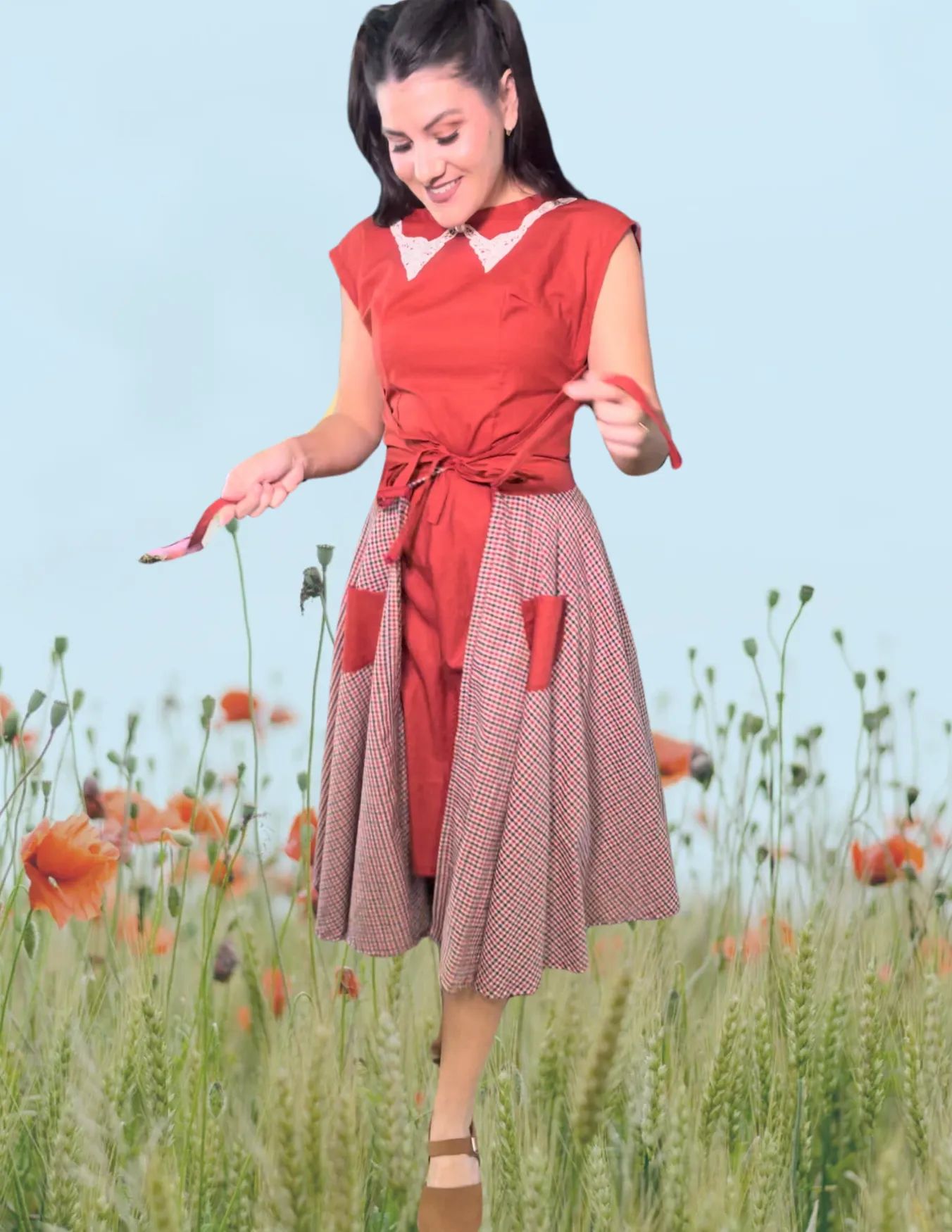 "Poppy" Tea Time Wrap Dress