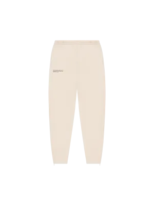 Recycled Cotton Tapered Track Pants—sand