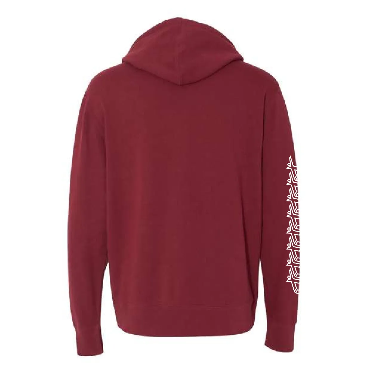 Unisex Zip-Up Burgundy Hoodie