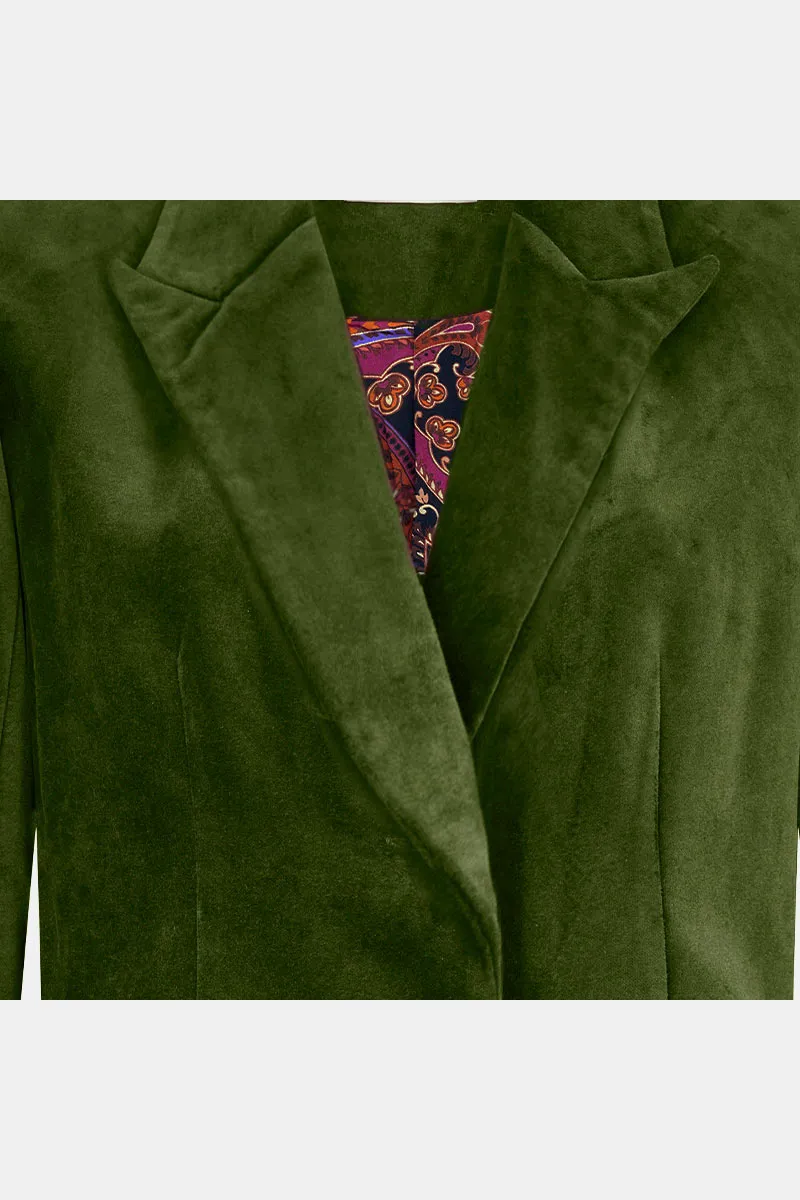 Velaris Green Velvet Blazer